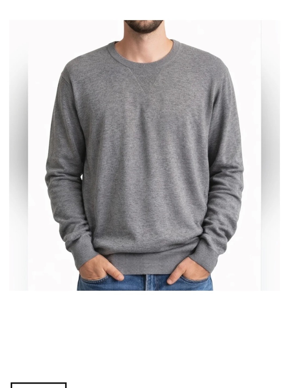 Classic Gray Crewneck Sweater for Men - Free Assembly - Gray